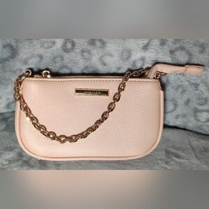 Chic Blush Anne Klein Shoulder Bag With Swag Chain